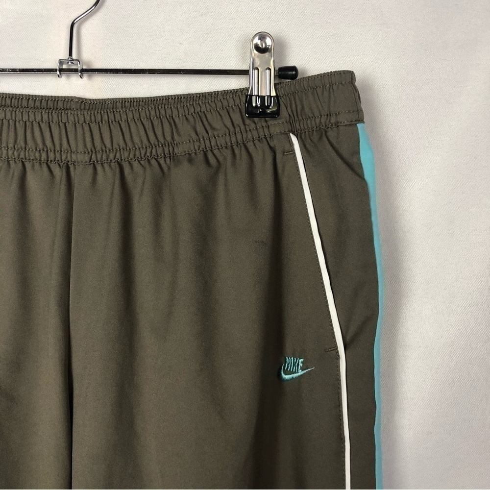 Nike Y2K Brown & Turquoise Blue Straight Leg Athletic Pants M - Picture 4 of 4